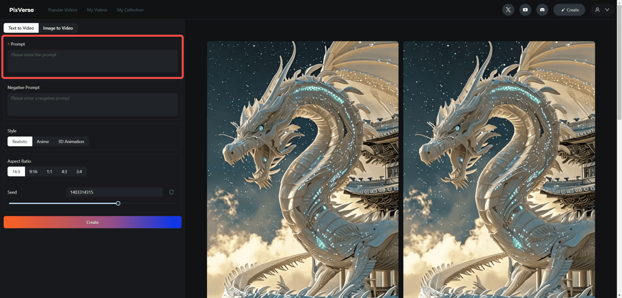 PixVerse教程:网页中使用文本提示生成视频-2 PixVerse教程:网页中使用文本提示生成视频