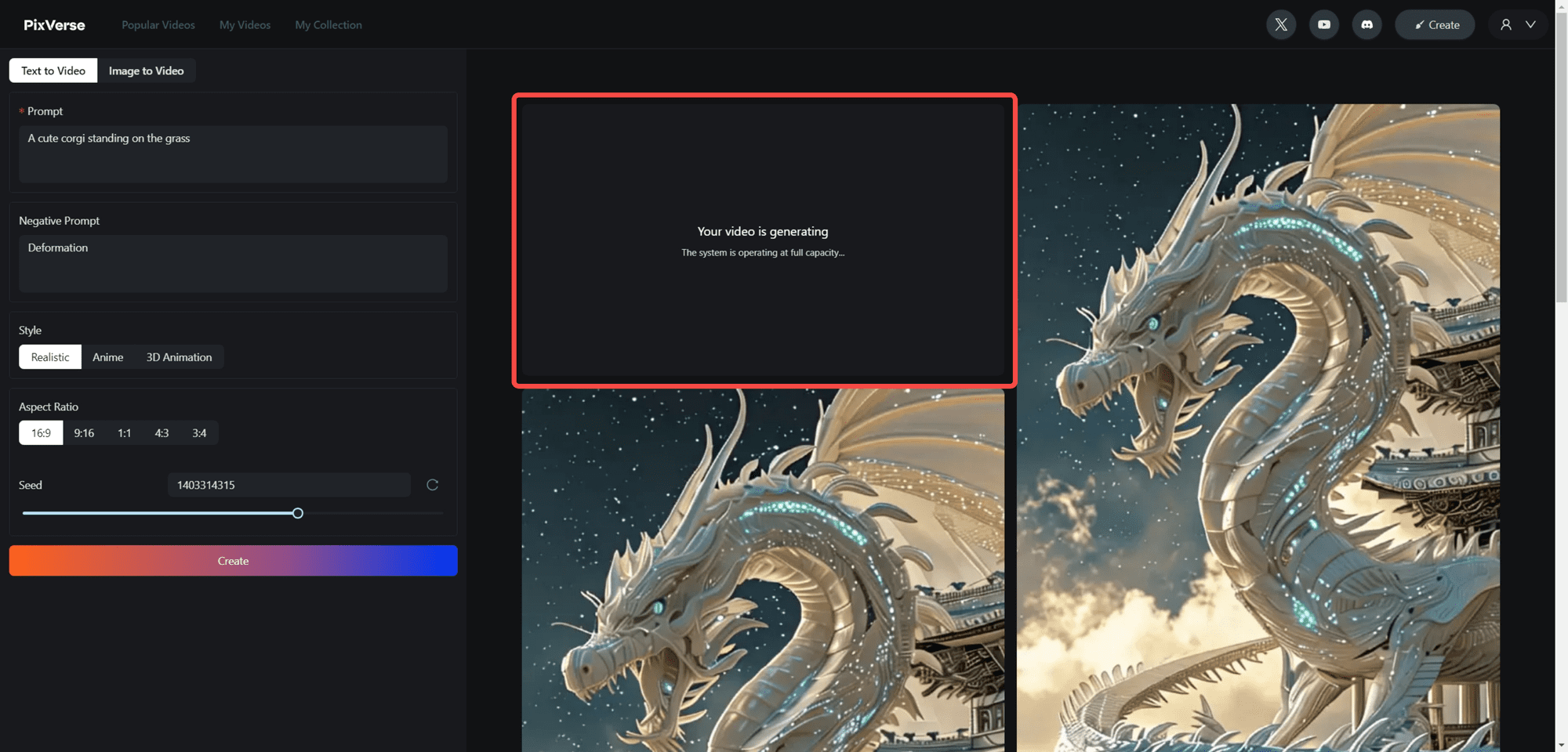 PixVerse教程:网页中使用文本提示生成视频-8 PixVerse教程:网页中使用文本提示生成视频