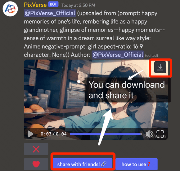 PixVerse教程:在Discord中提升视频质量-3 PixVerse教程:在Discord中提升视频质量