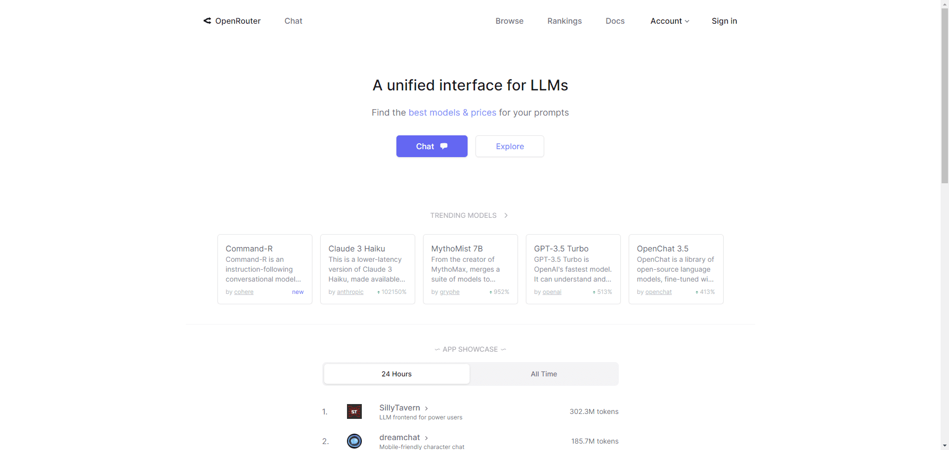 -1 OpenRouter:集成多LLMs的统一接口,免费大模型接口