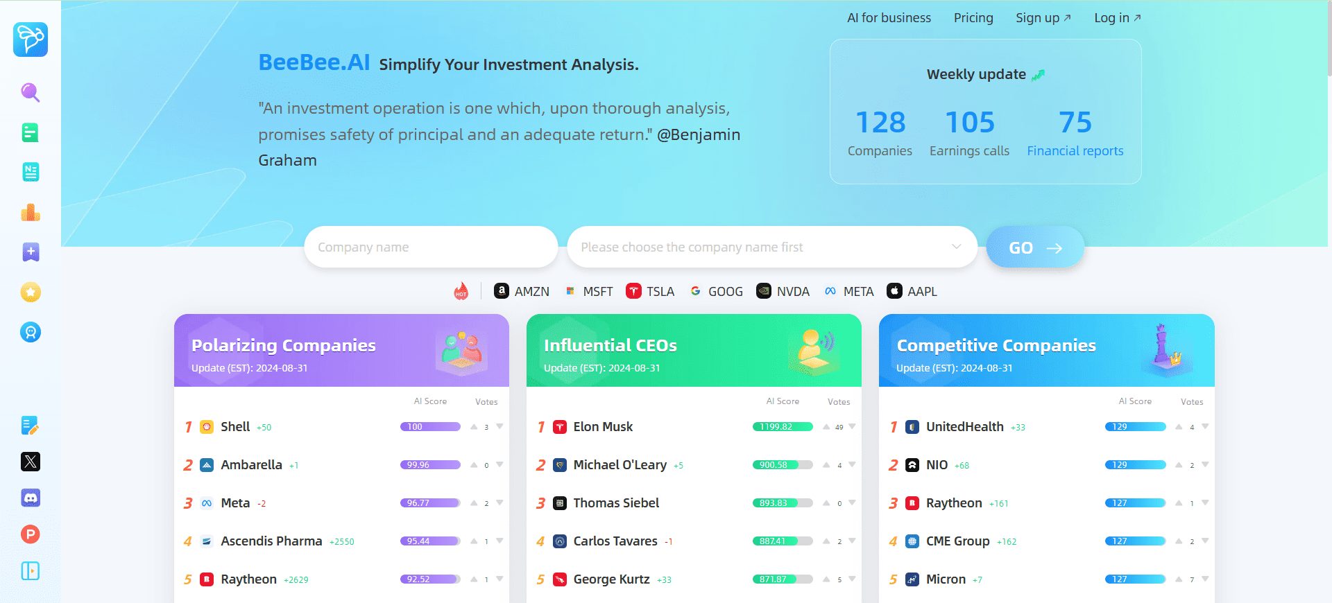 BeeBee AI:智能财务分析平台,美股财报、会议、影响分析-1 BeeBee AI:智能财务分析平台,美股财报、会议、影响分析