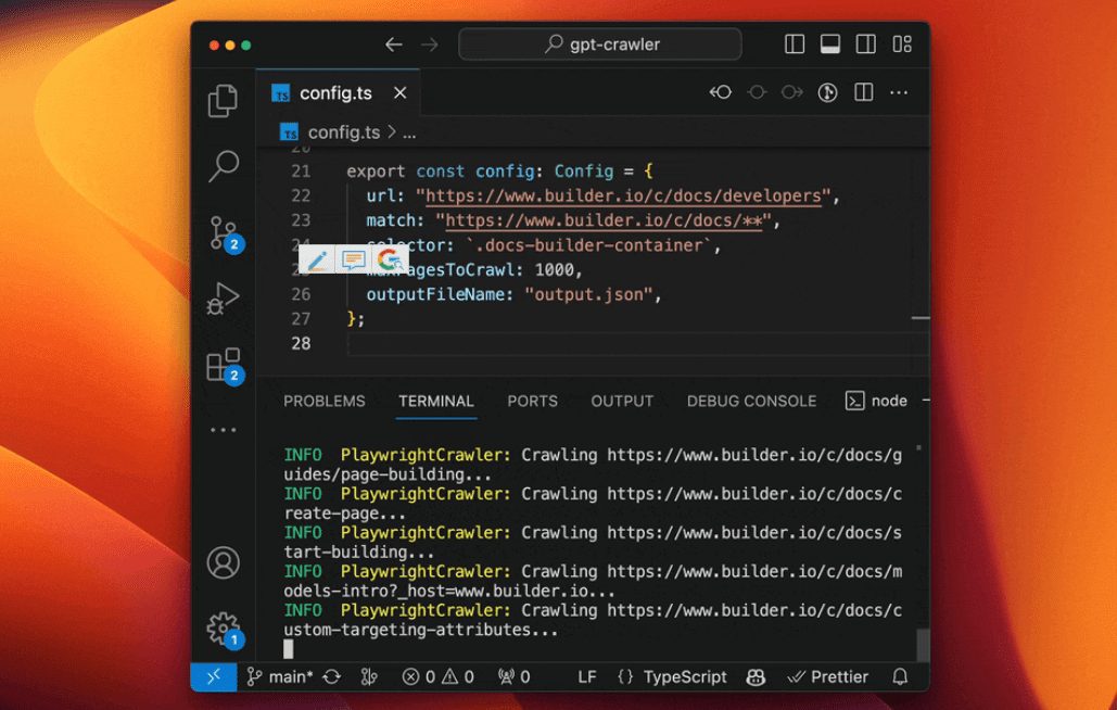 GPT Crawler:从网站抓取知识文件,创建定制GPTs-1 GPT-Crawler:自动爬取网站内容生成知识库文件