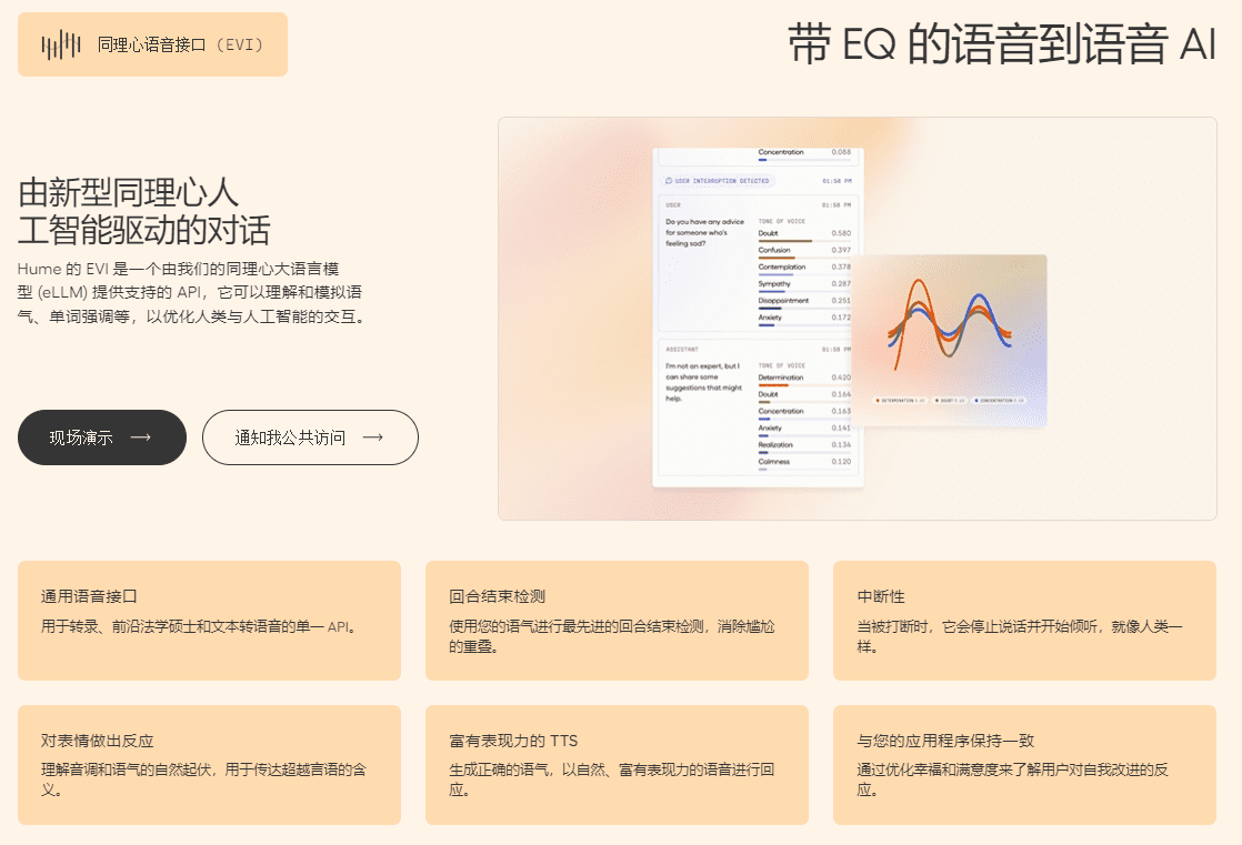 -1 Hume AI:赋予AI情感识别能力|从声音和表情识别情感状态|生成具有情感状态的语音