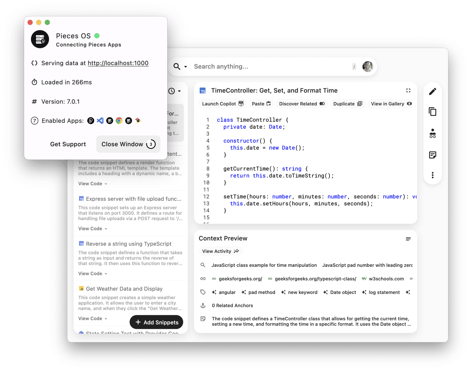 Pieces for Developers:长期记忆开发中的代码片段,AI 助手根据记忆提供智能建议-1 Pieces for Developers:长期记忆开发中的代码片段,AI 助手根据记忆提供智能建议