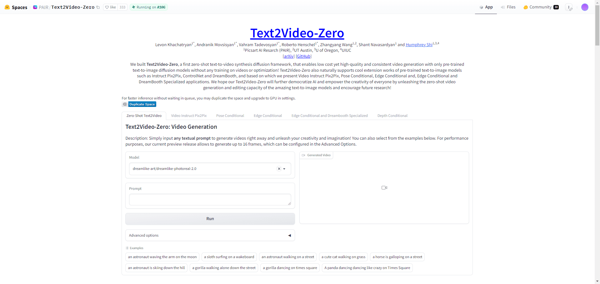 Text2Video-Zero:Picsart AI Research团队发布的文本到视频零样本生成器-1 Text2Video-Zero:Picsart AI Research团队发布的文本到视频零样本生成器