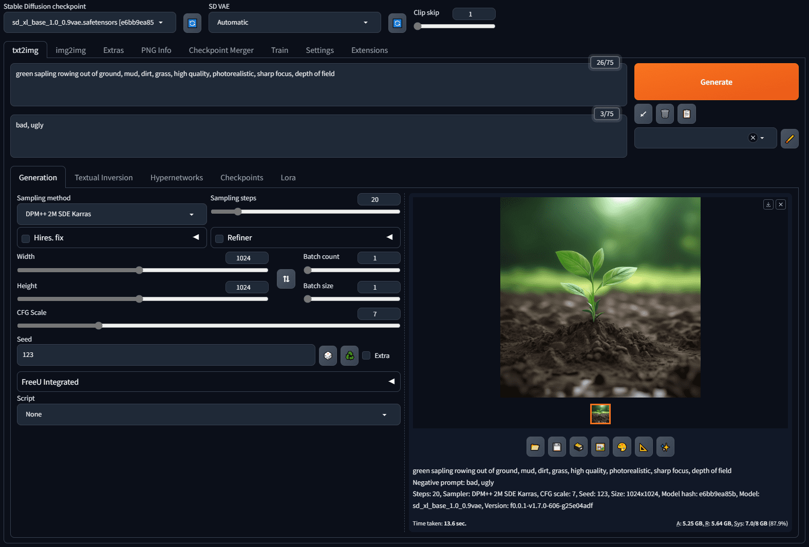 Stable Diffusion WebUI Forge-1 Stable Diffusion WebUI Forge:优化并加速过的图像生成模型