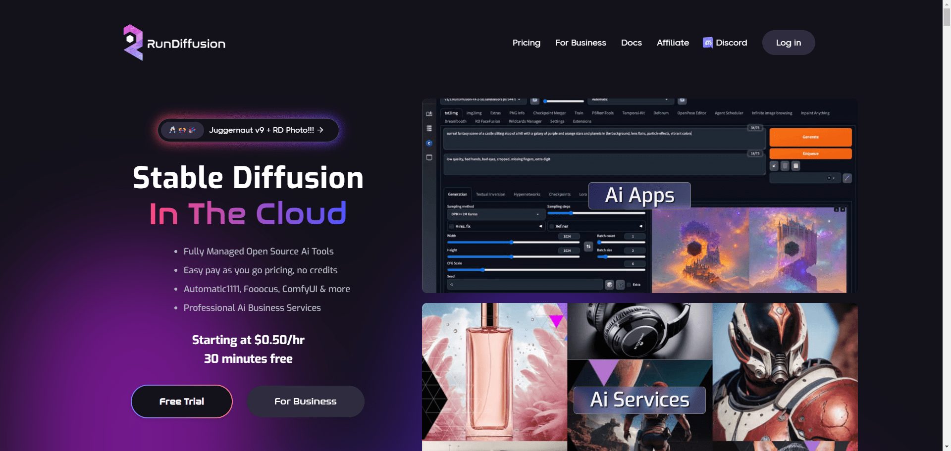 RunDiffusion:云端运行Stable Diffusion|云端部署SD按小时计费-1 RunDiffusion:云端运行Stable Diffusion|云端部署SD按小时计费