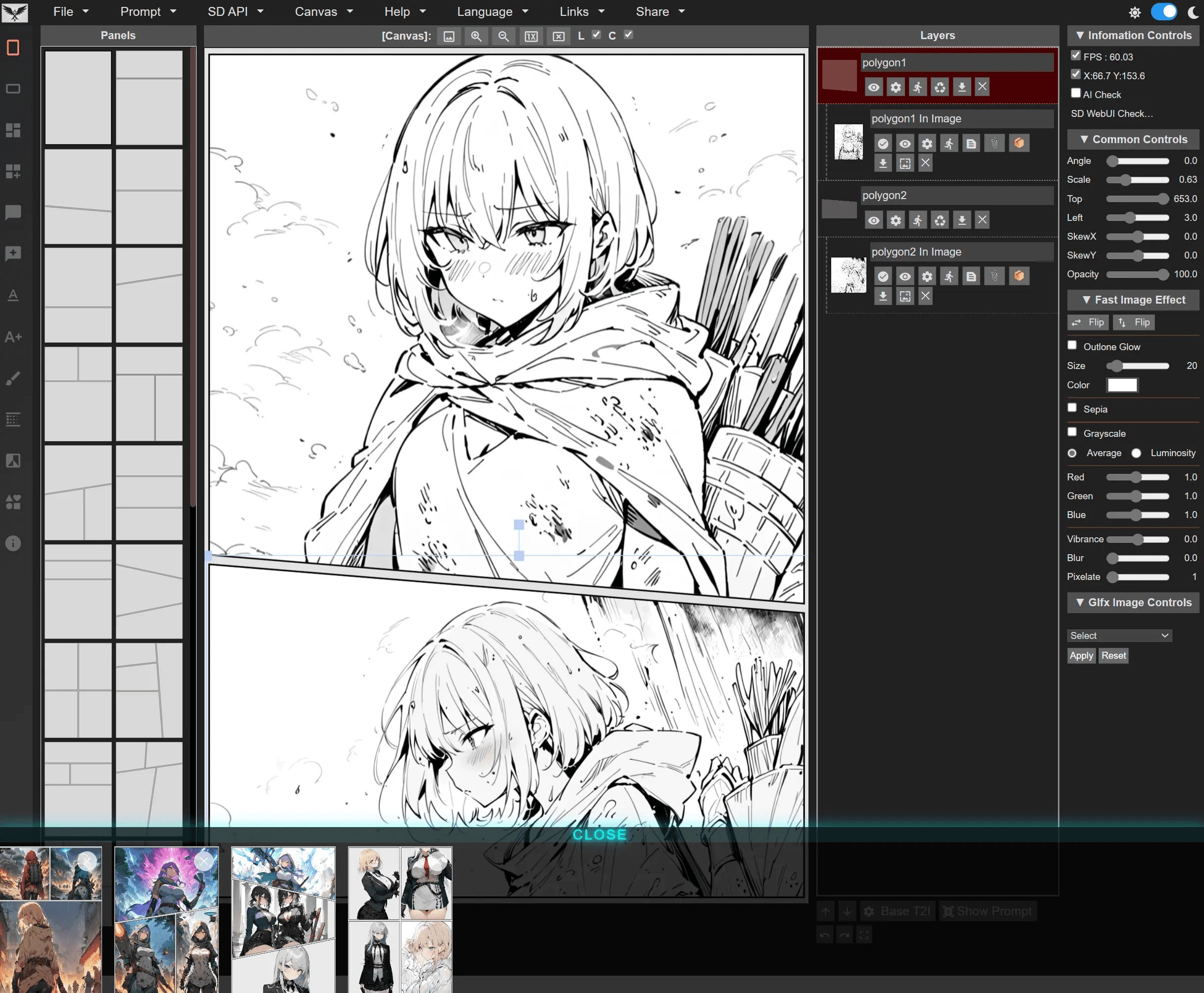 SP-MangaEditer:专业四格漫画插图创作工具,生成图像、编辑漫画页面-1 SP-MangaEditer:专业四格漫画插图创作工具,生成图像、编辑漫画页面