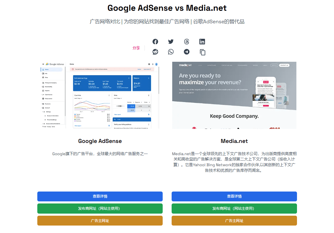 Google AdSense替代品,多种广告联盟比较与推荐-1 Google AdSense替代品,多种广告联盟比较与推荐