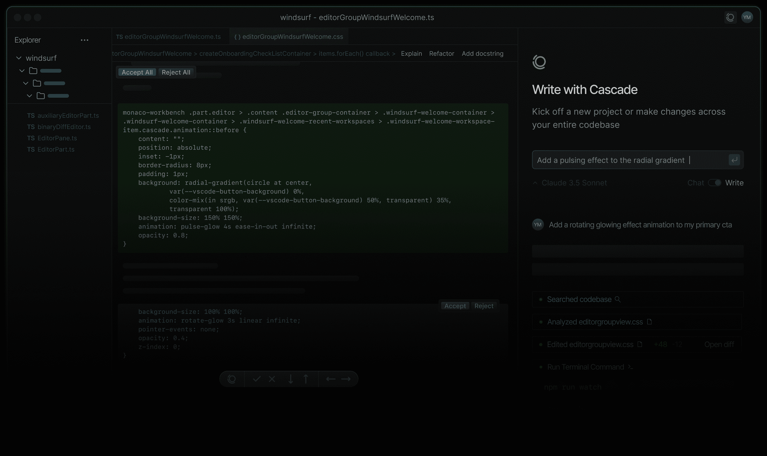Codeium(Windsurf Editor):免费的AI代码补全与聊天工具-1 Codeium(Windsurf Editor):免费的AI代码补全与聊天工具,Windsurf以对话方式编写完整项目代码