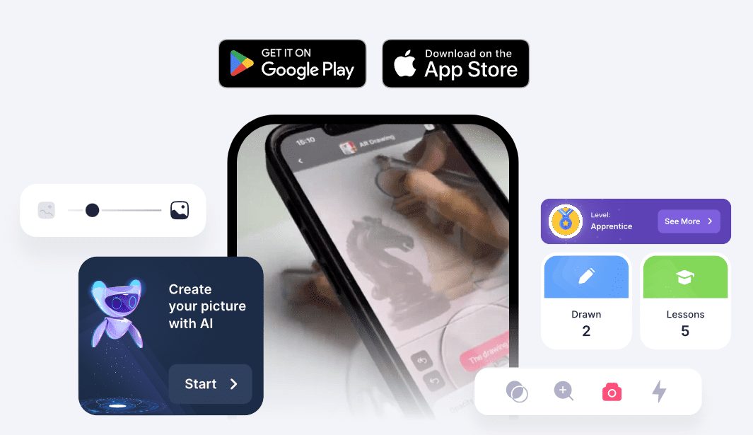 AR Drawing:利用AR和AI技术提升现实绘画技能的APP应用-1 AR Drawing:利用AR和AI技术提升现实手绘技能的APP应用