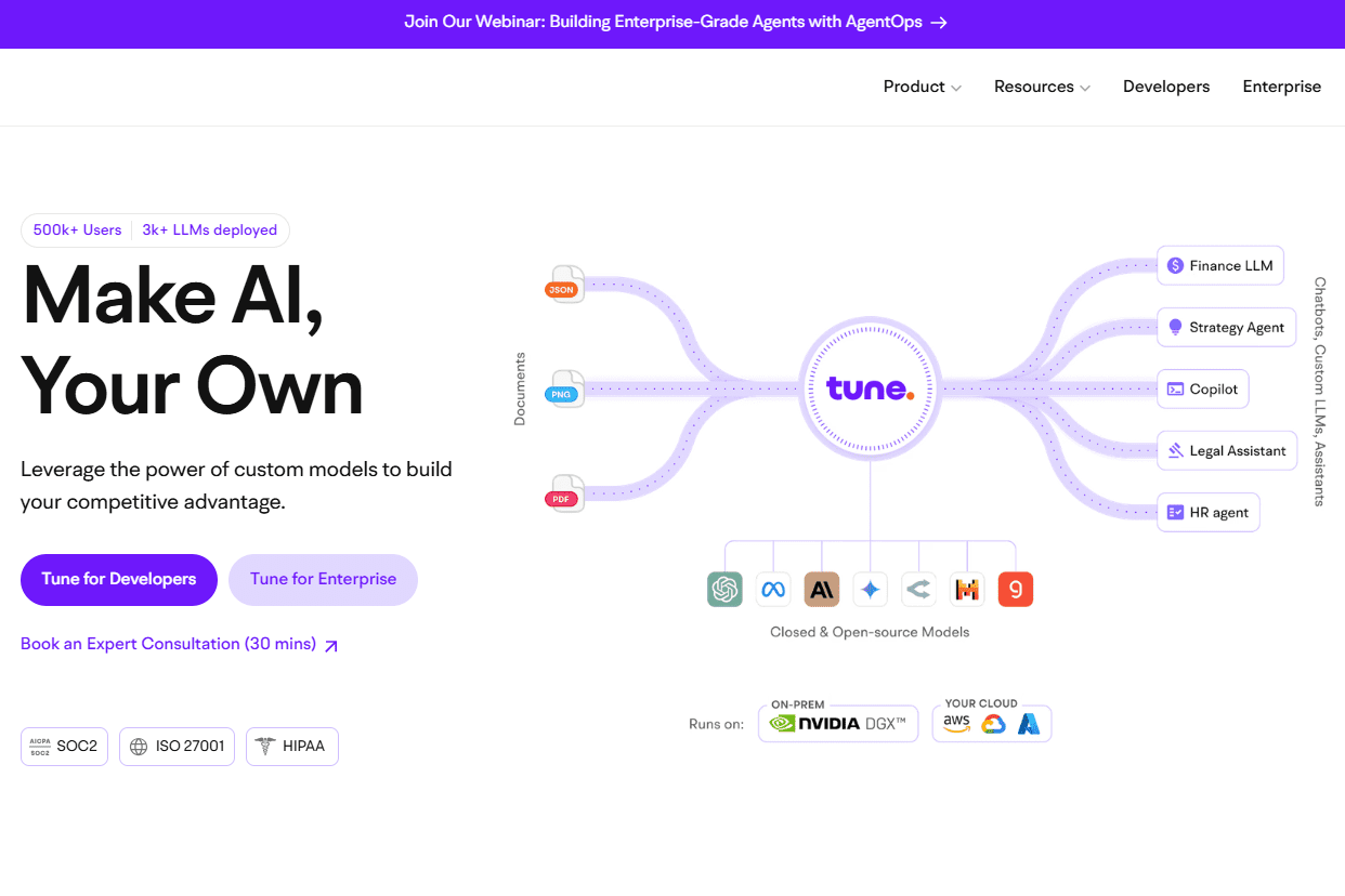 Tune AI:企业级自然语言大模型资源调用平台,与主流大模型在线聊天或者微调/部署-1 Tune AI:企业级自然语言大模型资源调用平台,与主流大模型在线聊天或者微调/部署