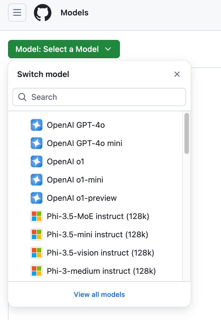 免费!! Github联合Azure免费向开发者提供包括o1在内顶级闭源开源模型API调用