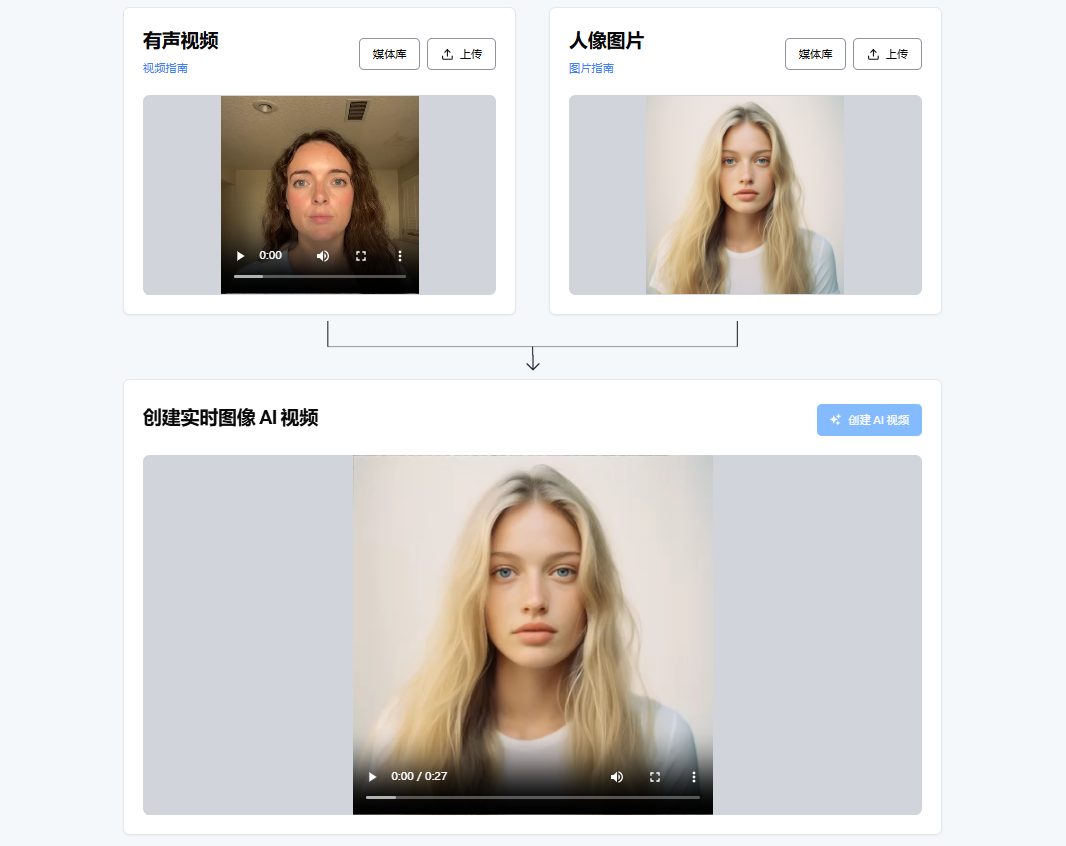LiveImage AI:人物肖像图片转换为会说话的肖像视频-1 LiveImage AI:人物肖像图片转换为会说话的肖像视频(付费)