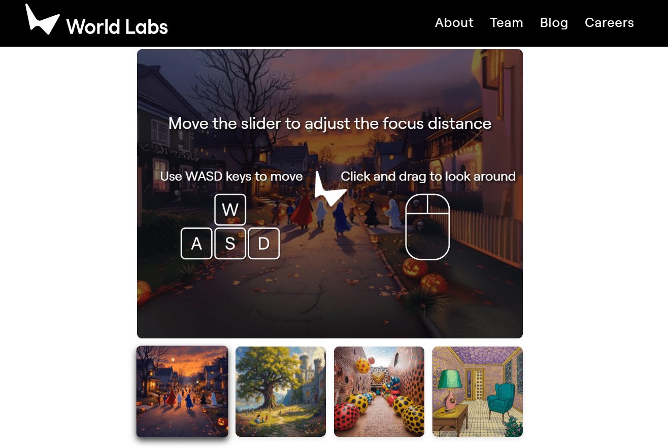 World Labs:一张图片构建3D世界模型,申请“空间智能”模型内测资格-1 World Labs:一张图片构建3D世界模型,申请“空间智能”模型内测资格
