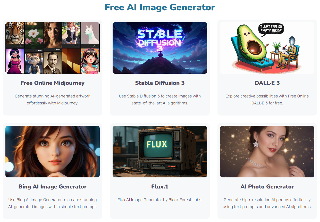 AI Art Free:在线免费AI图像生成器,支持Bing、Midjourney、SD3、DALLE3生成图片-1 AI Art Free:在线免费体验多种付费模型生成图像,集成图像、音视频全功能AI工具