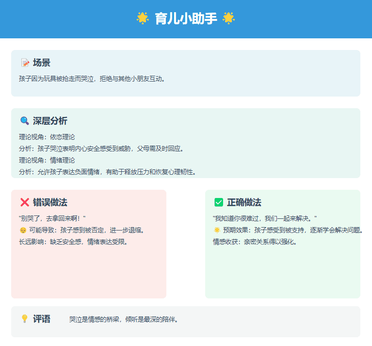 卡片图提示词:育儿知识小卡片-1 卡片图提示词:育儿知识小卡片
