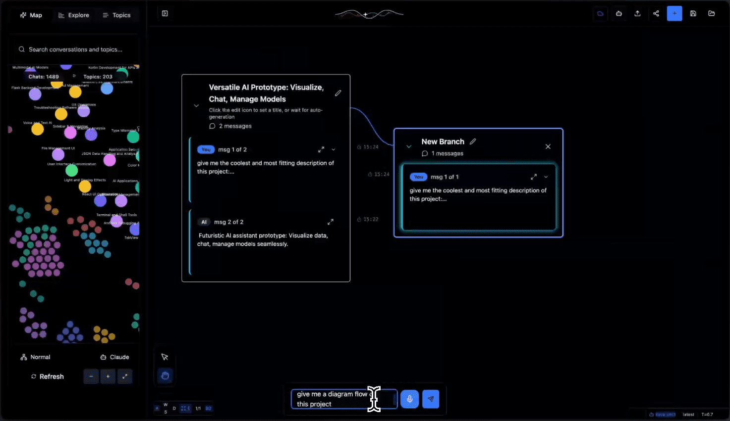 Tangent:交互式AI对话画布工具,创建多个对话分支,支持合并、对比和删除分支-1 Tangent:交互式AI对话画布工具,创建多个对话分支,支持合并、对比和删除分支