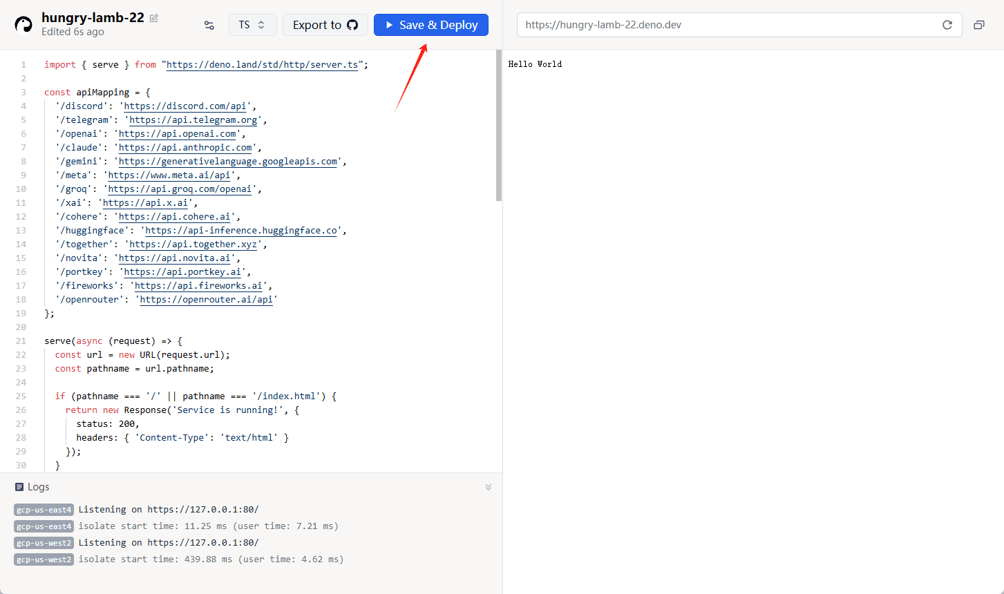 使用deno为任意大模型代理API,避免透传泄露真实IP封号-1 使用deno为任意大模型安全的代理API,避免泄露真实IP和域名信息