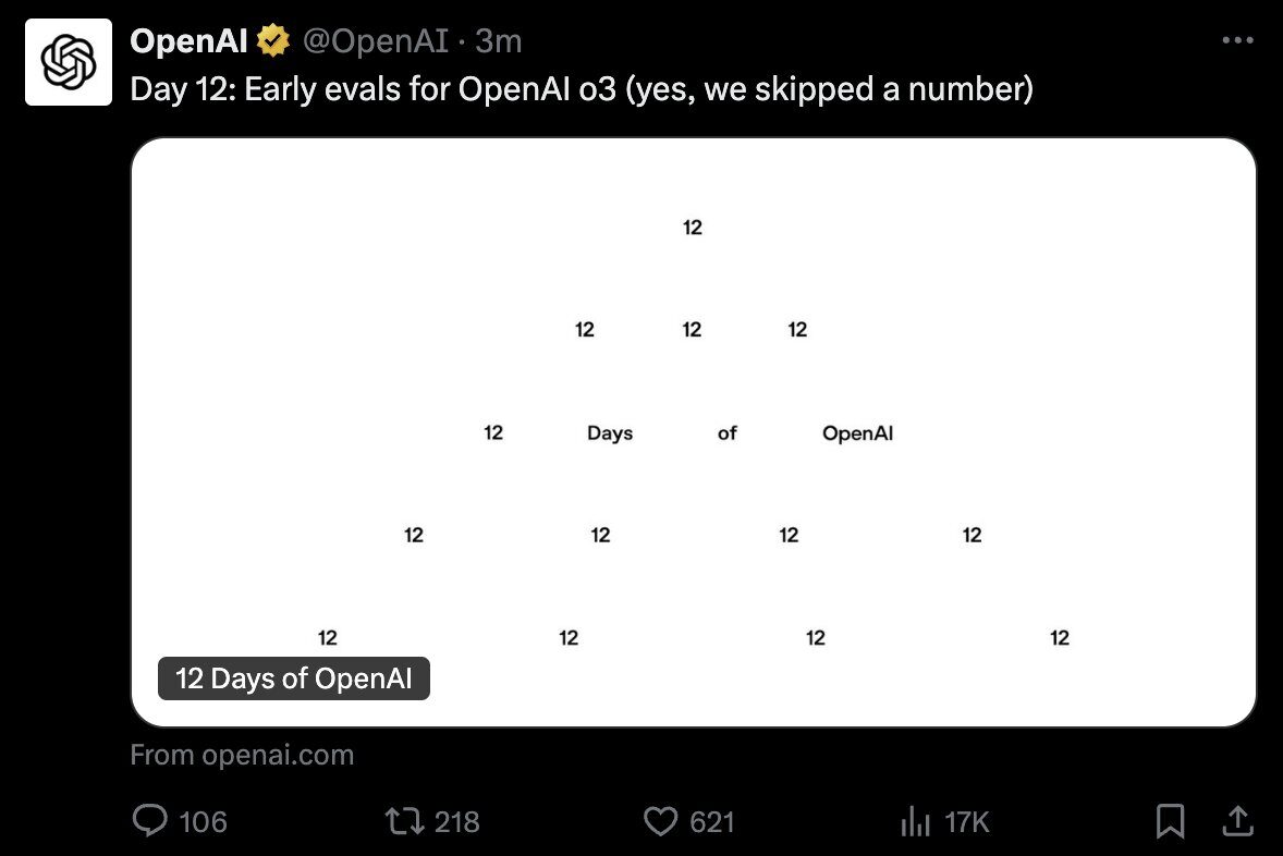 OpenAI正式发布o3,成为首个突破 ARC-AGI 基准的 AI 模型-1 OpenAI正式发布o3和o3-mini,成为首个突破 ARC-AGI 基准测试的 AI 模型