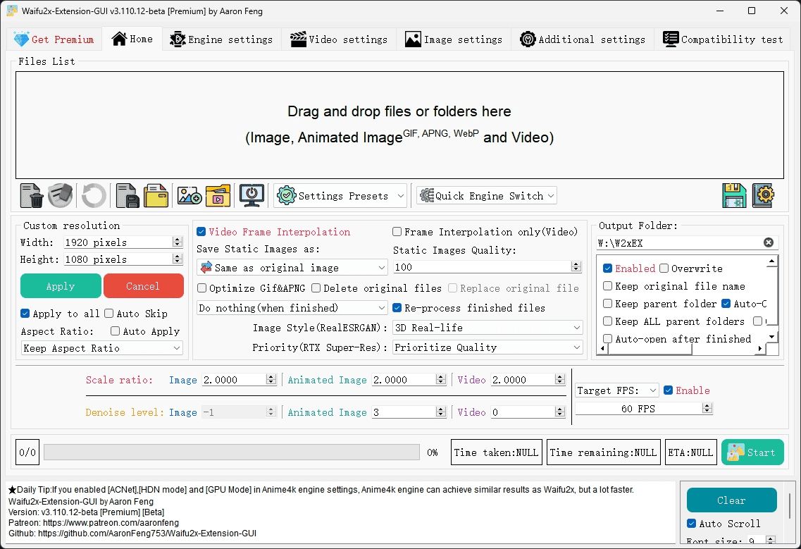 Waifu2x Extension GUI:使用深度学习技术放大和插帧图像与视频(Windows x64)-1 Waifu2x Extension GUI:深度学习技术放大、修复图像与视频插帧(Windows x64)