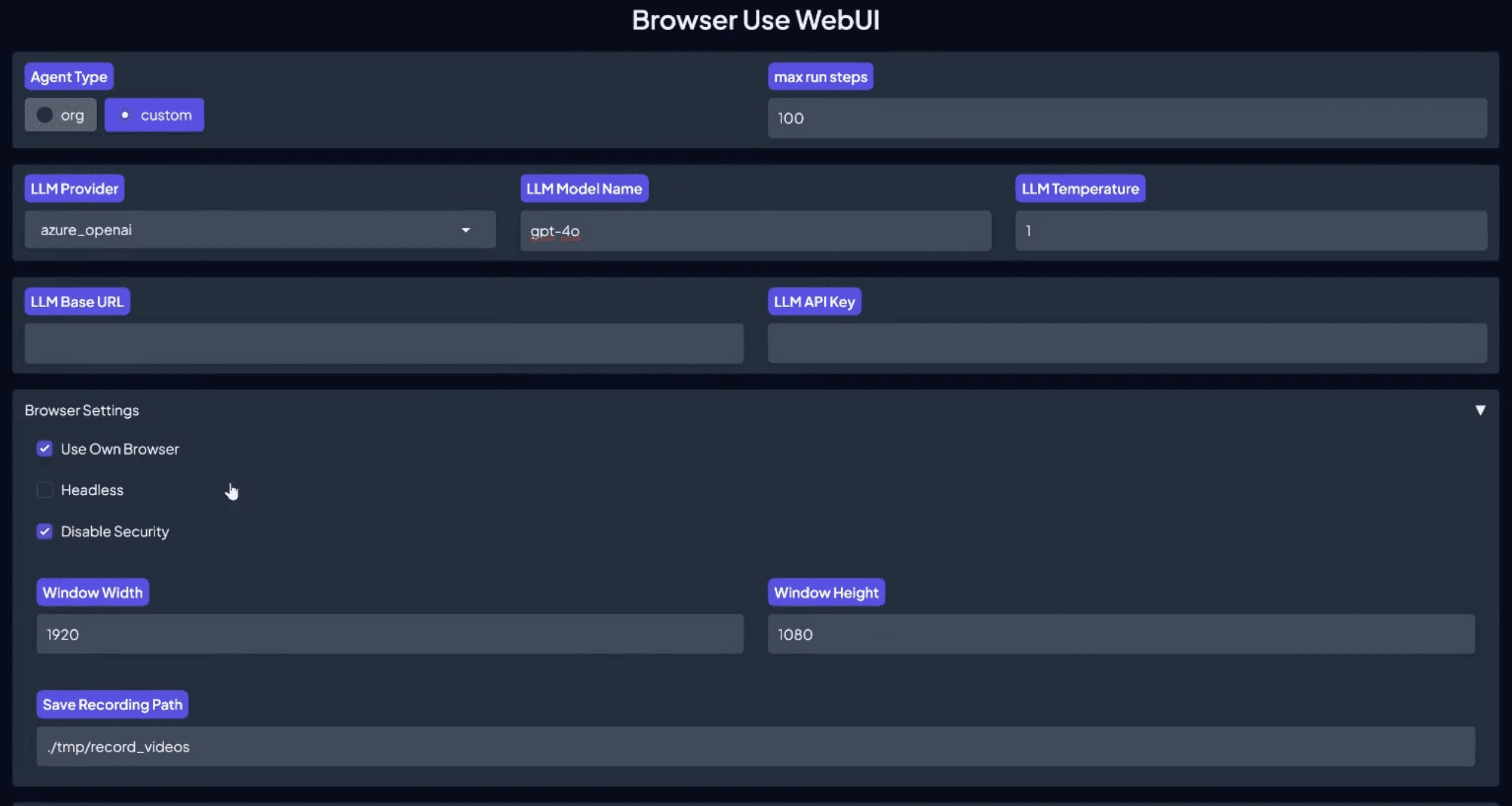 Browser Use Web UI:运行AI智能体浏览网页,让AI能够自动操作网页的开源框架-1 Browser Use Web UI:运行AI智能体浏览网页,让AI能够自动操作网页的开源框架