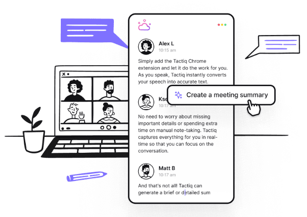 Tactiq:实时会议转录与AI总结,提升会议效率-1 Tactiq:实时会议转录与AI总结,提升会议效率