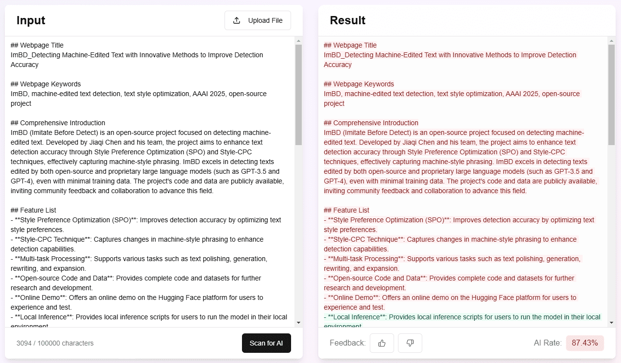 ImBD:AI生成内容检测,检测内容是否由人工智能生成-1 ImBD:AI生成内容检测,检测内容是否由人工智能生成