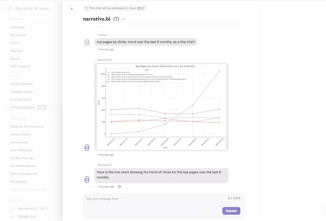 Narrative BI:自动分析多种电子表格数据并生成商业洞察-1 Narrative BI:连接多种电子表格数据进行对话查询,并生成商业洞察(付费)
