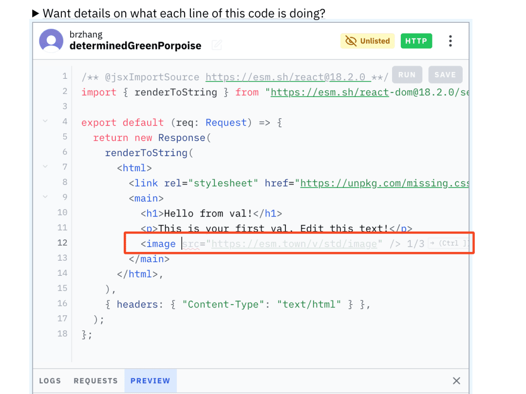 Townie:Val Town的AI助手,自动编写和运行JavaScript或TypeScript代码-1 Townie:Val Town的AI助手,自动编写和运行JavaScript或TypeScript代码