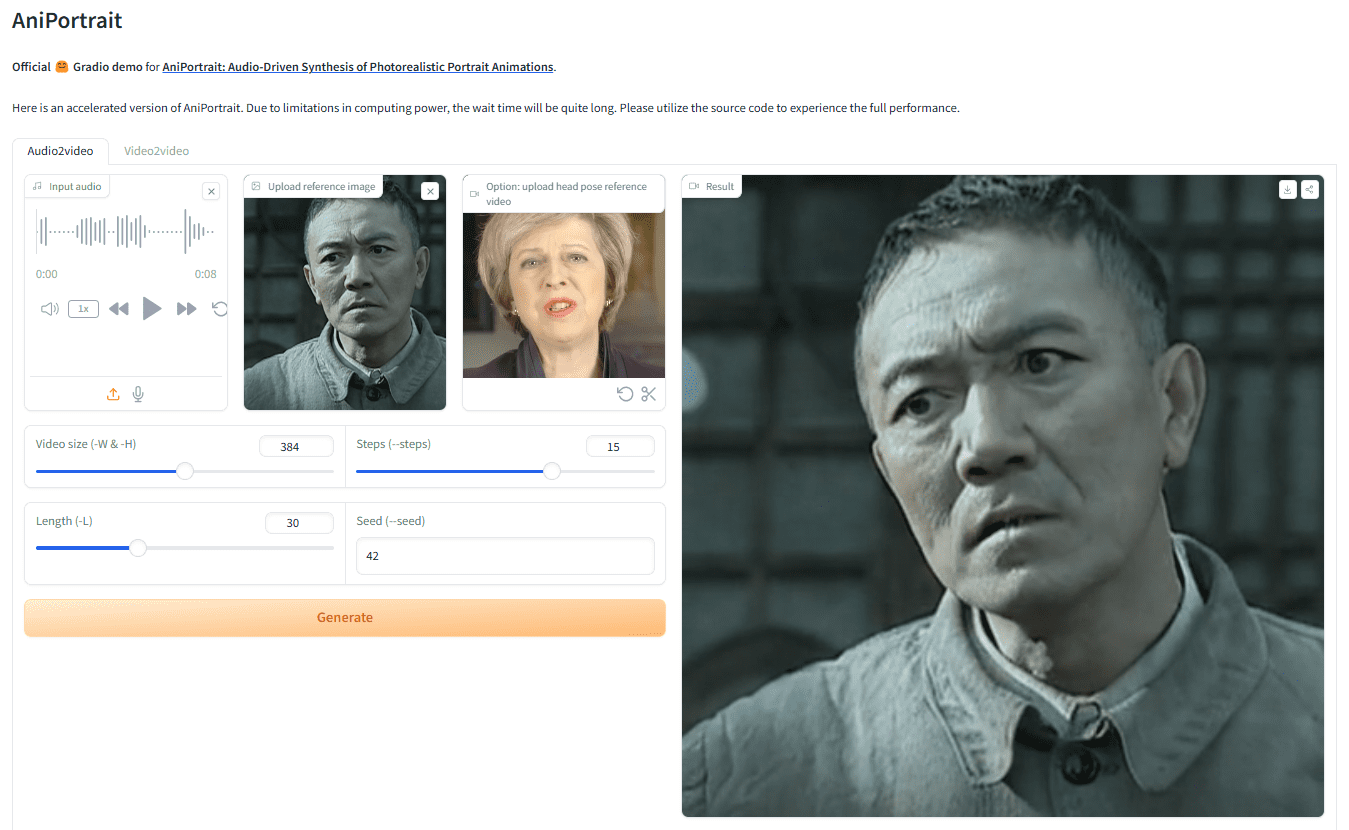 AniPortrait:音频驱动生成逼真的数字人说话视频-1 AniPortrait:音频驱动图片或视频动作生成逼真的数字人讲话视频
