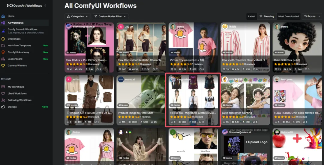 使用 BizyAir 云节点运行 ComfyUI,免费一键模特换装
