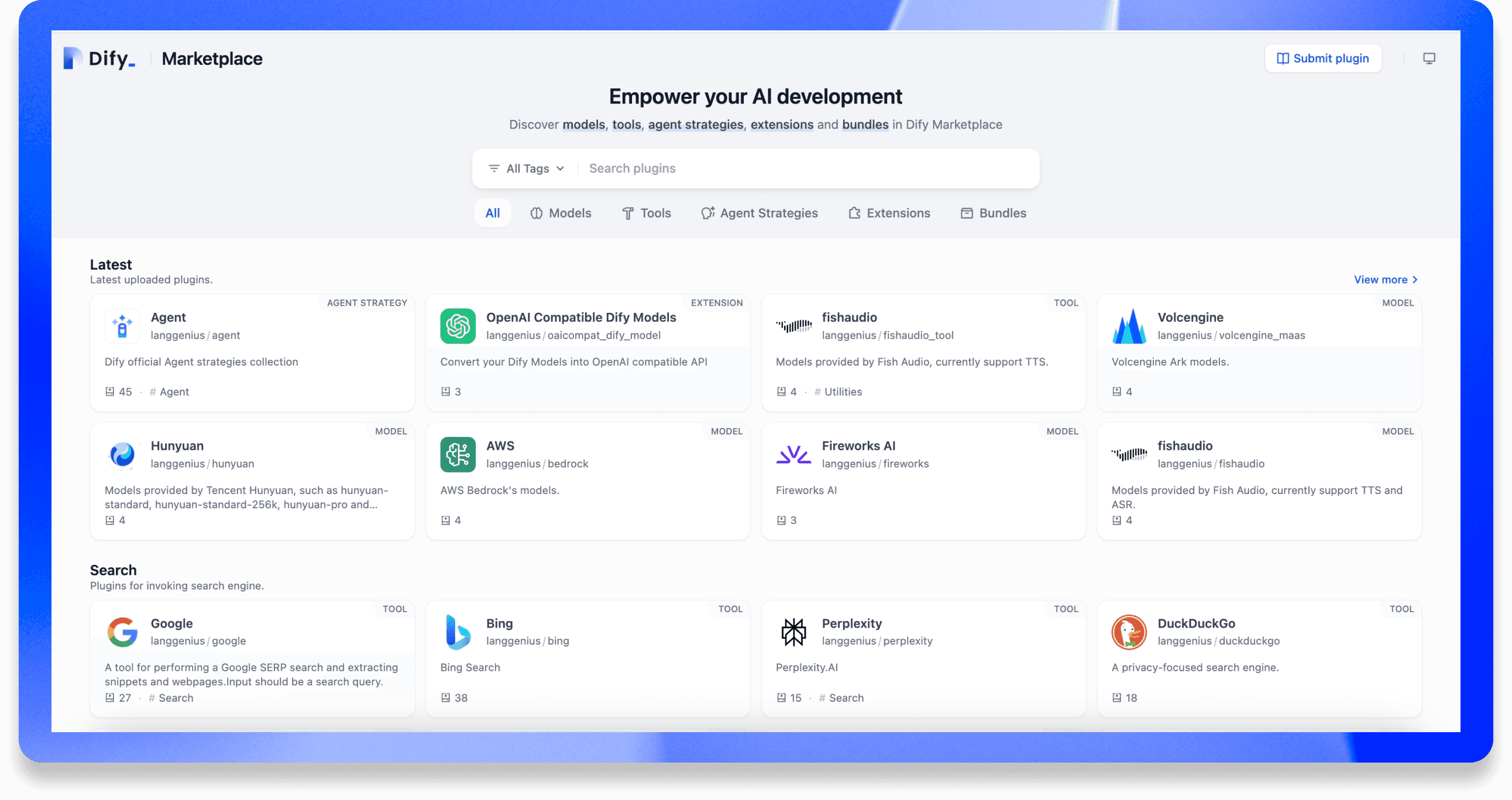 Dify v1.0-beta:插件生态 + Marketplace,AI 应用模块化扩展-3 Dify 插件系统发布(Beta 版):即插即用的方式扩展AI应用程序的模块化组件