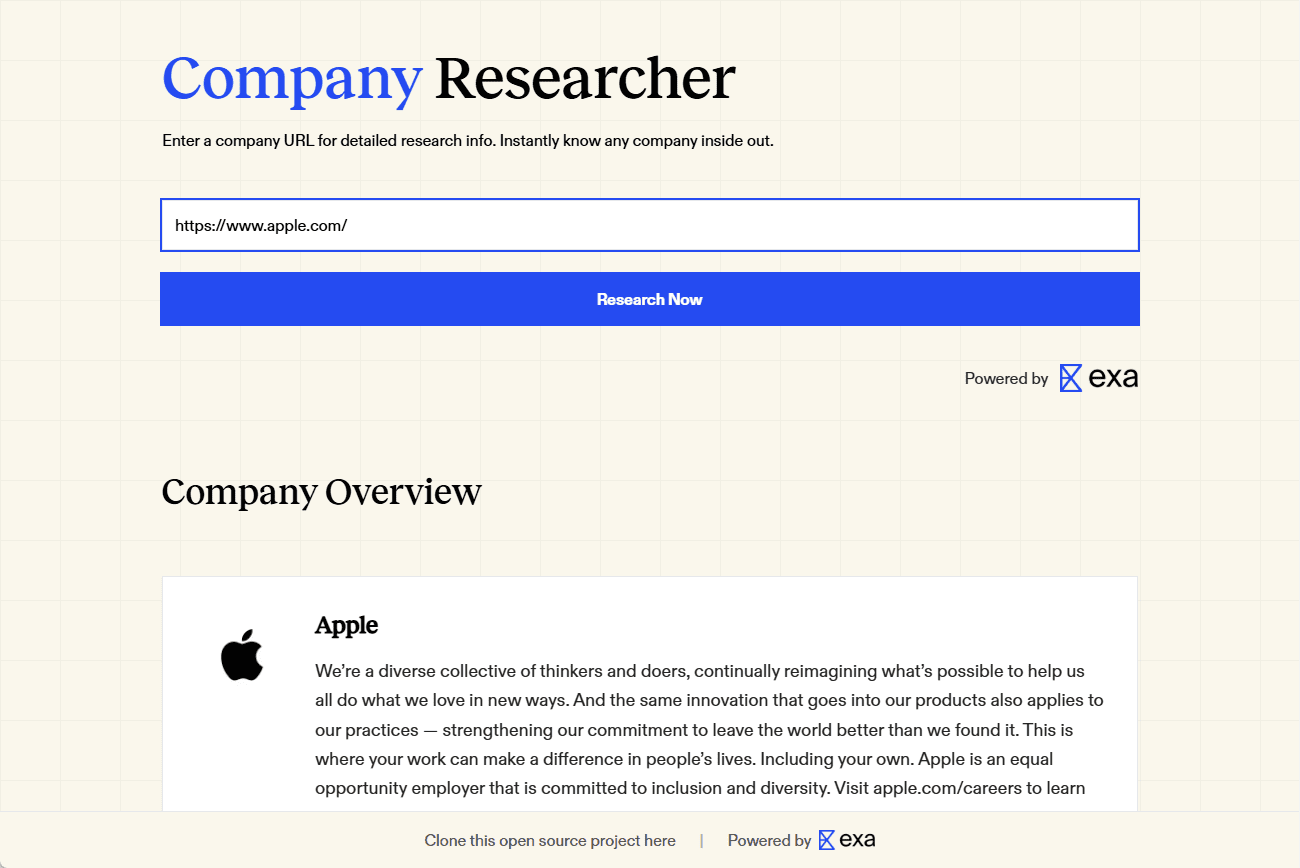 Company Researcher:公司研究工具,输入公司网址以获取详细研究信息-1 Company Researcher:公司研究工具,输入公司网址以获取详细研究信息