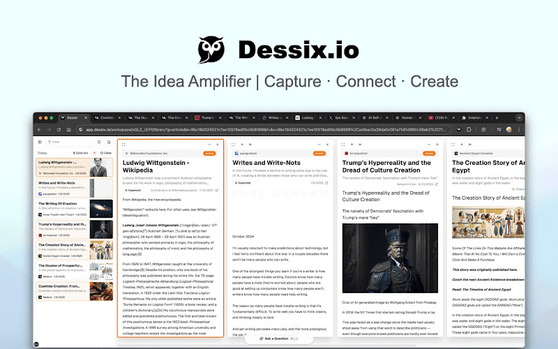 Dessix.io:灵感捕捉、思维组织和AI协作于一体的笔记工具-1 Dessix.io:灵感捕捉、思维组织和AI协作于一体的笔记工具