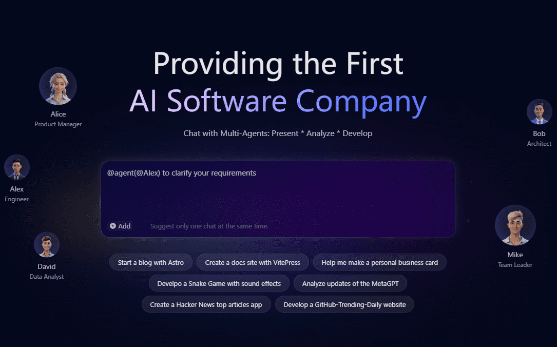 MetaGPT:多智能体协作框架,构建 AI 软件开发团队实现自然语言编程-1 MetaGPT:多智能体协作框架,构建 AI 软件开发团队实现自然语言编程