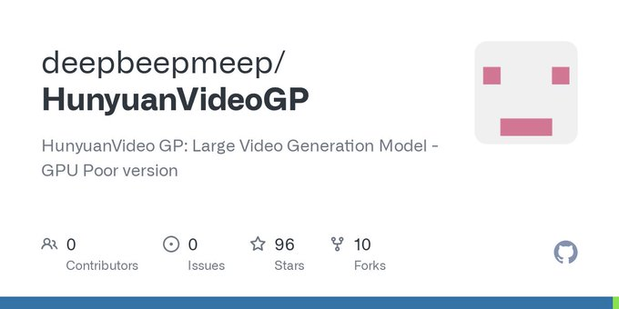 HunyuanVideoGP:为低端GPU设计的混元视频生成模型-1 HunyuanVideoGP:支持低端GPU运行的混元视频生成模型