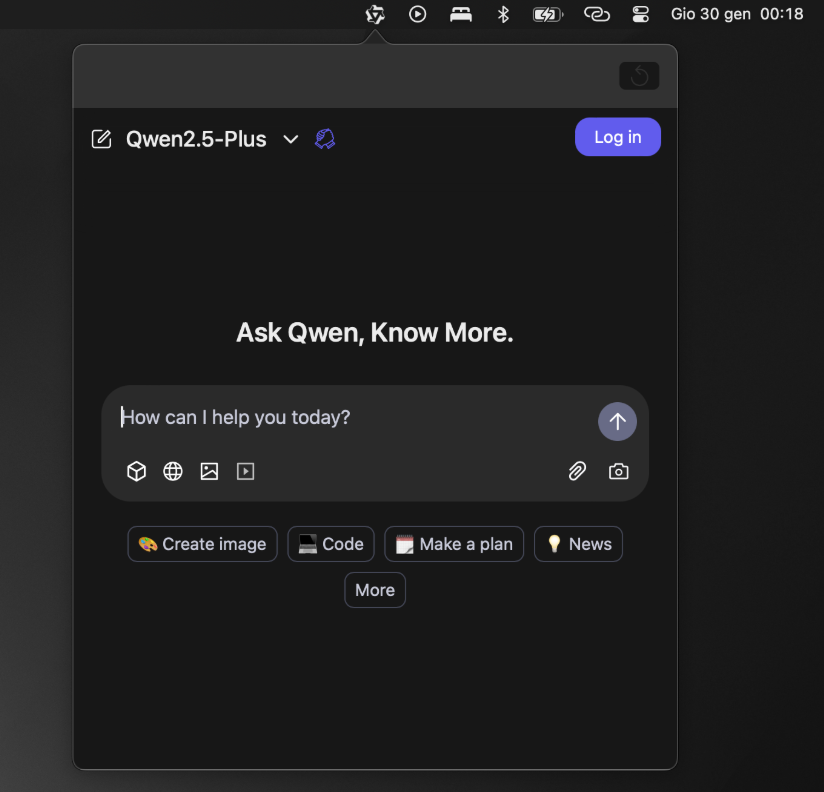 Qwen4Mac:在Mac菜单栏中使用千问(Qwen)大模型随时对话-1 Qwen4Mac:在Mac菜单栏中使用千问(Qwen)大模型随时对话