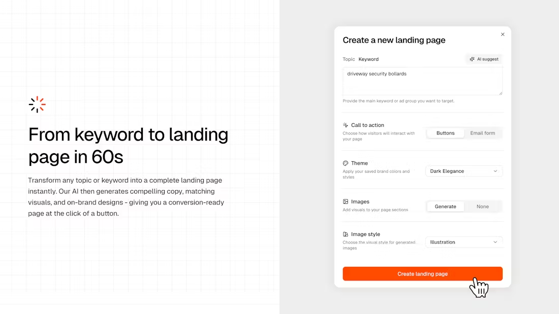 Landing:快速生成美观落地页面的AI工具-1 Landing:免费生成美观落地页面的AI工具