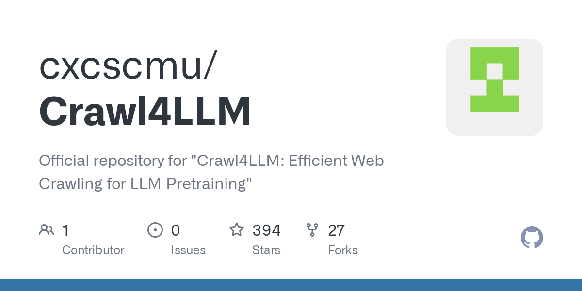 Crawl4LLM:为LLM预训练提供的高效网页爬取工具-1 Crawl4LLM:为LLM预训练提供的高效网页爬取工具