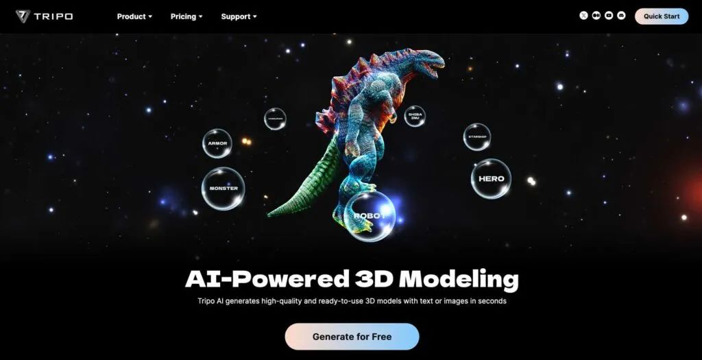 盘点 22 款最佳 AI 3D 模型生成器: 文本、图像秒速变 3D 模型
