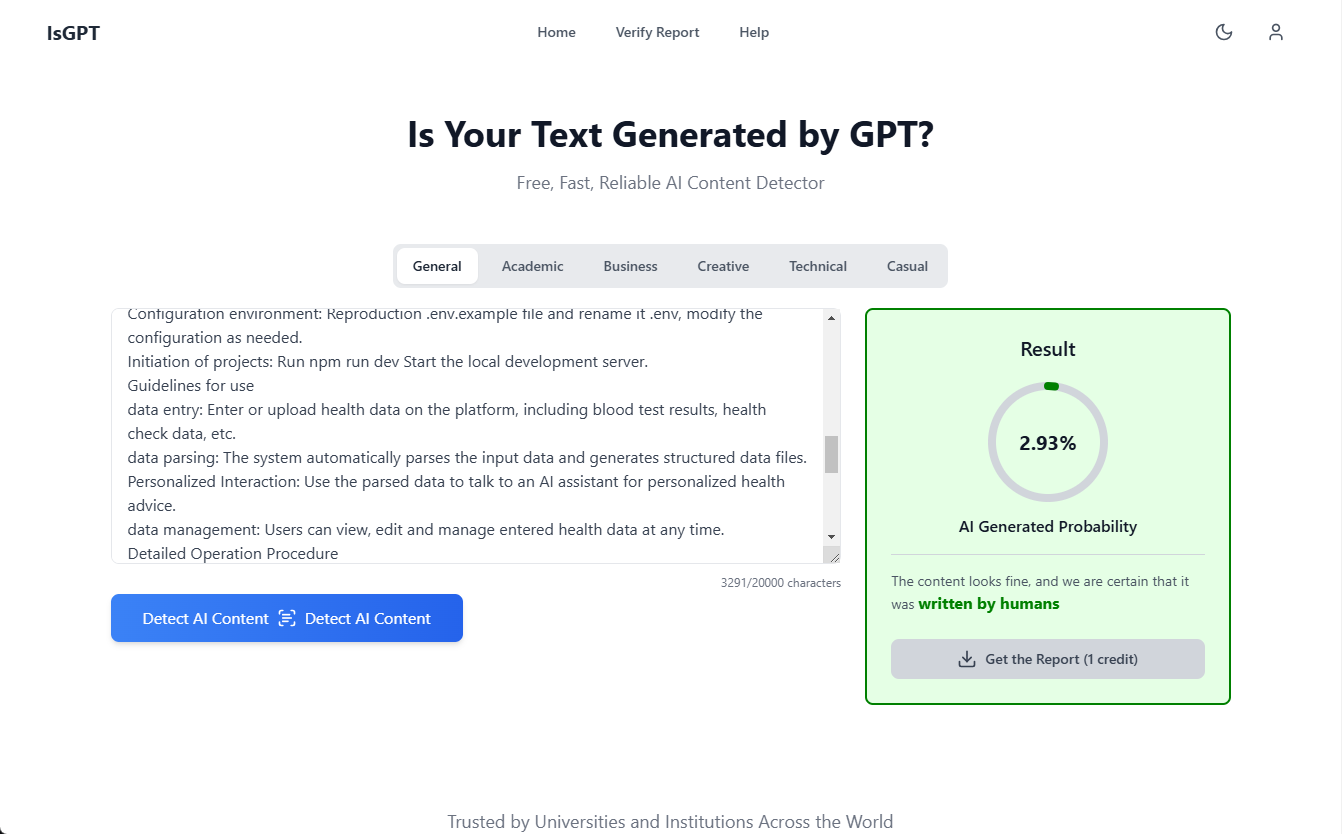 IsGPT:免费、快速、可靠的英文AI内容检测工具-1 IsGPT:免费、快速、可靠的英文AI内容检测工具