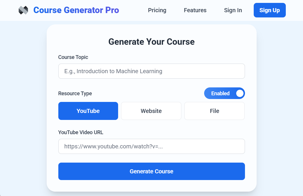 Course Generator Pro:快速生成微课内容的AI工具-1 Course Generator Pro:快速生成微课内容的AI工具