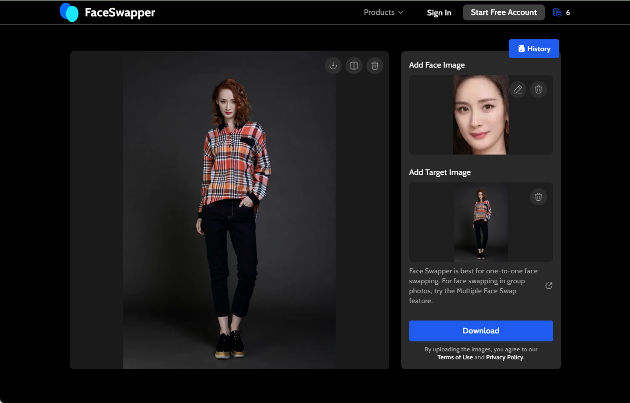FaceSwapper:在线免费换脸工具,照片和视频面部替换-1 FaceSwapper:免费AI换脸网站,单人或多人照片及视频换脸