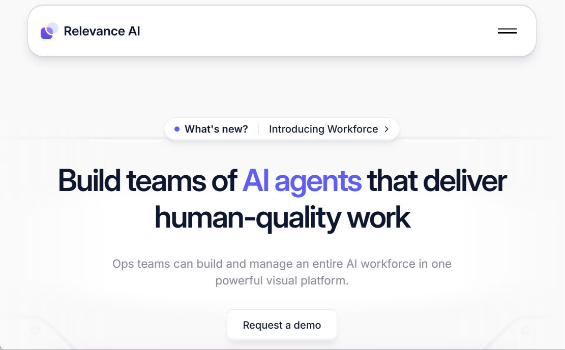 Relevance AI:让企业轻松创建AI助手的无代码平台-1 Relevance AI:让企业轻松创建AI助手的无代码平台