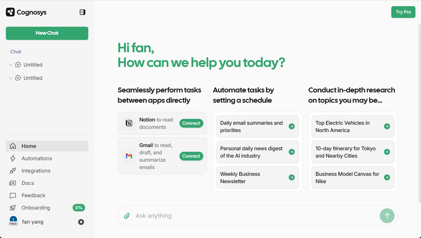 Cognosys:设定任务目标即可交付成果的AI助手(弃用)-1 Cognosys:设定任务目标即可交付成果的AI助手(弃用)