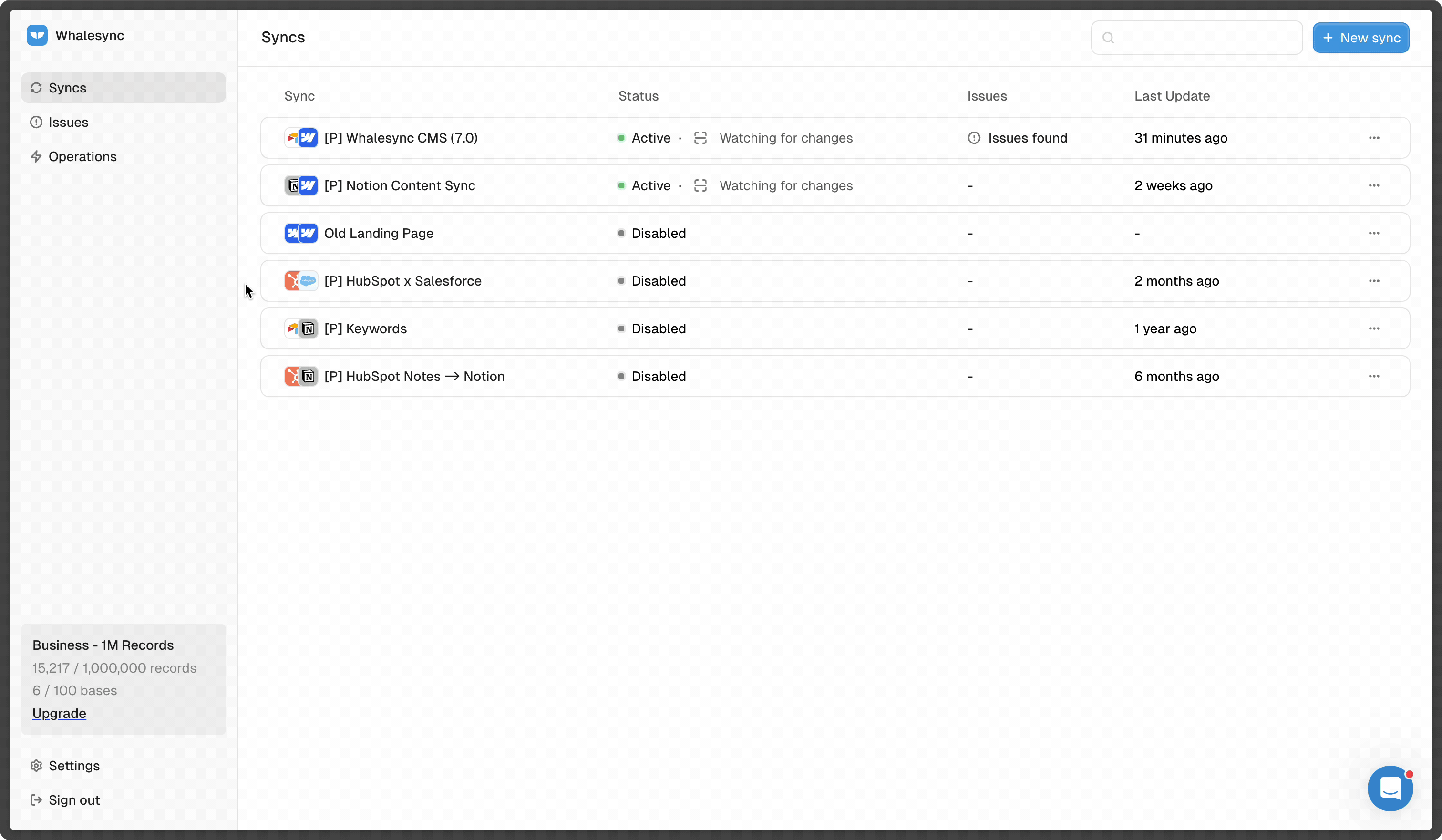 Whalesync:用电子表格控制应用的双向同步工具-1 Whalesync:电子表格与其他数据源双向同步工具