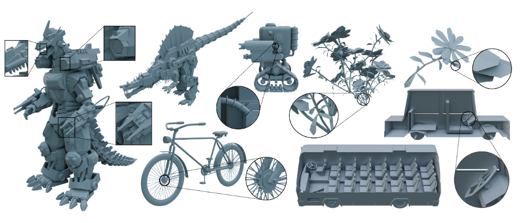 TripoSF:快速生成高分辨率3D模型的实用工具-1 TripoSF:快速生成高分辨率3D模型的实用工具