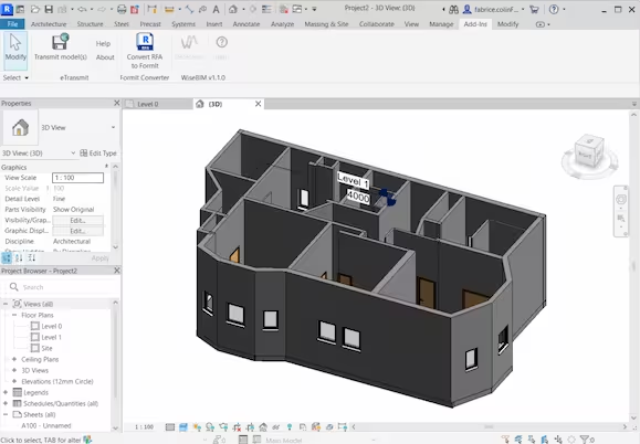 WiseBIM AI:2D建筑图纸快速转化为3D BIM模型-1 WiseBIM AI:2D建筑图纸快速转化为3D BIM模型