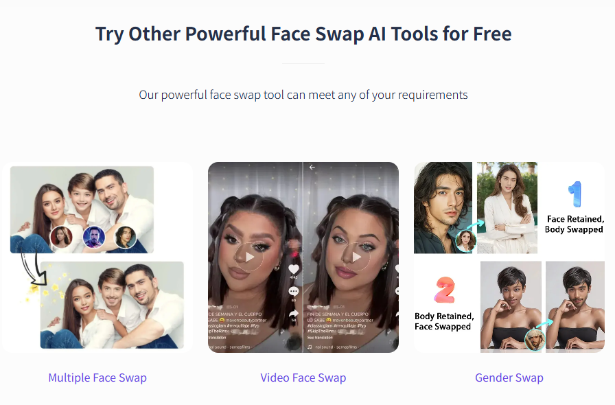 AI Face Swap:免费AI人脸替换、视频换脸、多人换脸工具-1 AI Face Swap:免费AI人脸替换、视频换脸、多人换脸工具